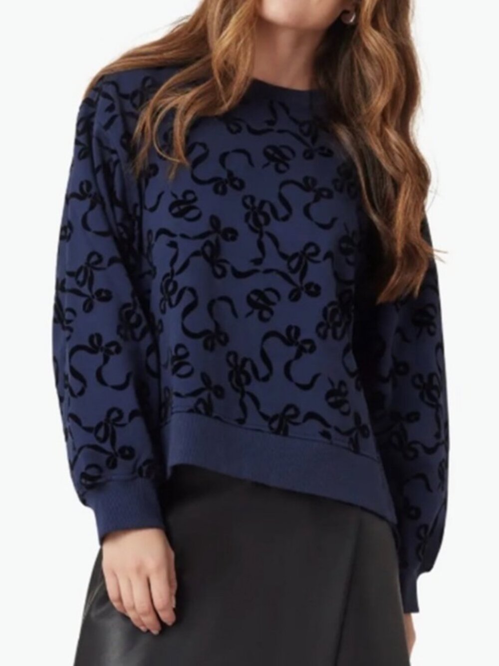 Scotch & Soda Navy and Black Crew Neck Sweater XS Velvet Bows